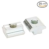 iztor 40 Series Metric Carbon Steel Tee Nuts M8 Sliding T Nut for 4040 Aluminum Profiles Pack of 25