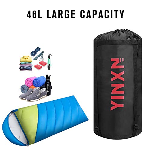 YINXN Compression Stuff Sack, 46L Sleeping Bags Storage Stuff Sack Organizer Water Resistant Camping Hiking Backpacking for Travel (Large)