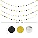 Glitter Black Silver Gold Circle Garland Party Decorations Paper Circle Dots Streamers Banner Backdrop for Weddings NYE Birthday Graduation Anniversary Baby Shower Prom Party Decor