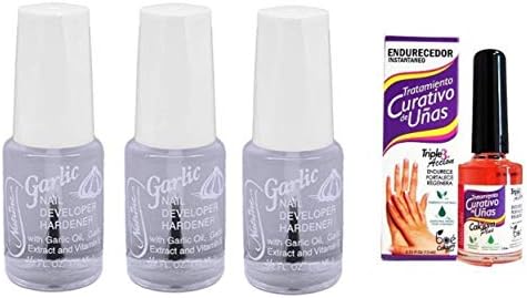 Nutrine Garlic Nail Developer Hardener 1/2oz (3PCS+1PCS)