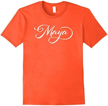Mens Maya Name T-Shirt | Proud Woman Heroine Tee 3XL Orange