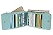 Indressme Womens Bifold Multi Card Case Thin Wallet with Zipper Pocket, Blue