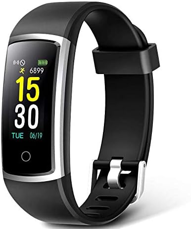 FITFORT Fitness Tracker with Blood Pressure HR Monitor - 2019 Upgraded Activity Tracker Watch with Heart Rate Color Monitor IP68 Pedometer Calorie Counter and 14 Sports Tracking for Women Kids Men