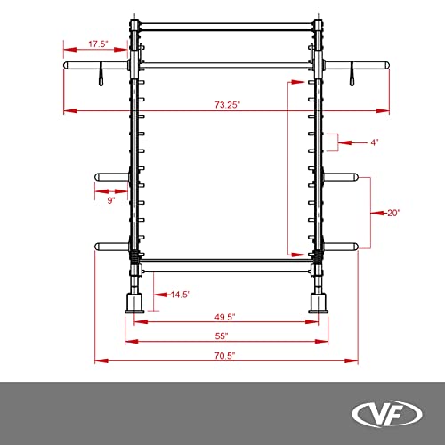 Valor Fitness BE11 Smith Machine Power Squat Press Rack Olympic Plate Storage Attached