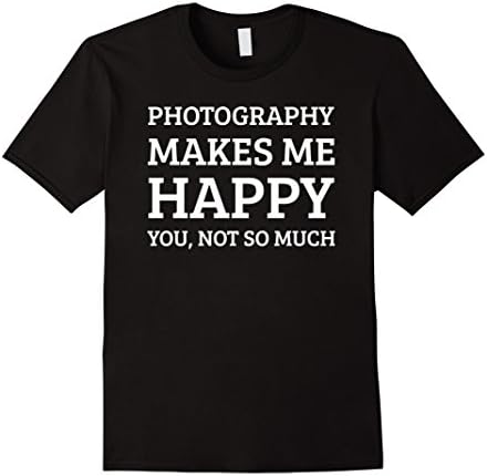Mens Funny Photography T Shirt for Women Men Medium Black