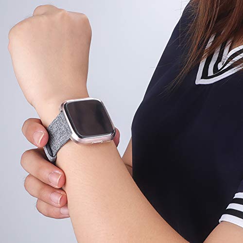 EZCO Compatible Fitbit Versa Screen Protector Case (2-Pack), Soft TPU Plated Case All-Around Protector Screen Cover Bumper Compatible Fitbit Versa Smart Watch, Rose Gold+Clear - Thumbnail 5