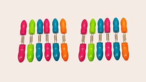 24ct Multicolored Black Duck Corn Skewers With Soft Grip Handles!