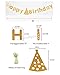 Happy Birthday Banner, iPartycool Card Party Banner -Gold