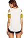 MakeMeChic Women's Casual Cold Shoulder T-Shirt Tops Color Block Tunic Blouse Yellow S