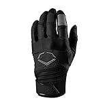 EvoShield Adult Aggressor Batting Gloves, Black - Medium