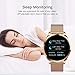 GOKOO Smart Watch for Men Women with All-Day Heart Rate Blood Pressure Sleep Monitor IP67 Waterproof Activity Tracker Calorie Running Counter Gold