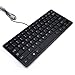 Boxcave 78 Key Wired USB Mini Slim Keyboard for PC, Notebook, Laptop, Netbook, Windows 8 7 XP Vista (Black,w/cable)