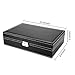 EleLight Black Jewelry Box 8 Slots Watch Organizer Storage Case with Lock and Mirror for Men Women