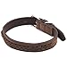 Brown Leather Dog Collar - Best Quality, Heavy Duty and Genuine Soft Leather - Unique Weave Effect - For Medium to Large Dogs