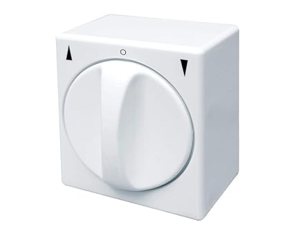 Schellenberg 23003 Tast-Rast-Knebelschalter, Aufputz, weiß