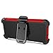 Dailylux Shockproof Case for Samsung Galaxy Note 8, Rugged Heavy Duty Hybrid Holster Rotating Swivel Protective Bumper Kickstand Cover with Belt Clip, Red + Black
