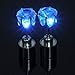 AYAMAYA 1 Pair Light up LED Earrings Studs Glowing Flashing Stainless Steel Earrings Studs Dance Party Accessories Unisex for Men Women-Blue