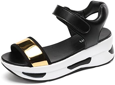 stay real Women's Slip On Sports Shoes Platform Open Toe Heel Sandals Adjustable Strap Upper Low Top Shoes