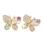 MERSUII HOT New Design 3Pair Fashion Cute Super Popular Butterfly Ear Stud Earrings Women Earrings