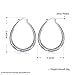 NYKKOLA 925 Sterling Silver Post Hoop Earrings for Women Girls Hypoallergenic Thick Open Huggie Hoop Elegant Jewelry Fashion Oval Chunky Silver Hoop Earrings Best Gifts for Teen Girls