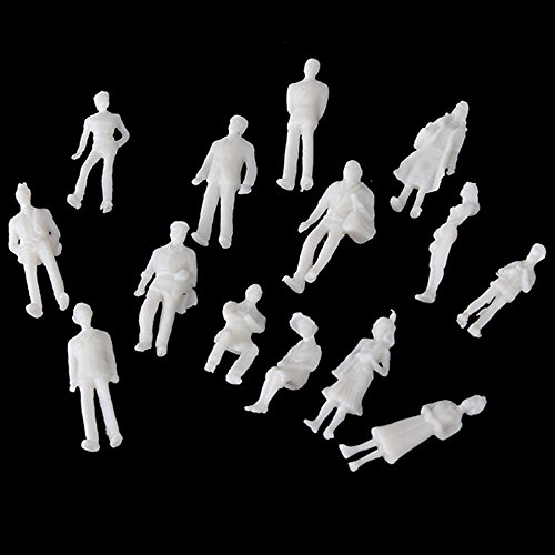Ocamo New White Unpainted Architectural 1:100 Scale Model Figures Pack of 100
