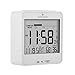 MARATHON Atomic Desk Clock, White - Easy-to-Read 5.2” Display with Calendar + Heat & Comfort Index - Includes Alarm with Snooze & Backlight