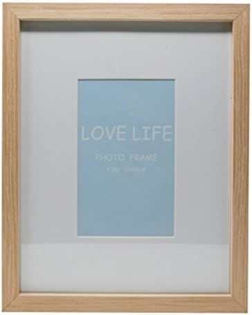 9x11 Beige Photo Picture Frame - Matted to Fit 4x6 inch Photo - Desktop Kickstand and Wall Mountable