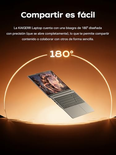 KAIGERR Laptop Gamer Ryzen 7 7730U (8C/16T, hasta 4.5GHz), 16GB RAM 512GB NVMe SSD Laptops, 15.6" FHD, Win 11 Pro, Teclado Físico en Español, Radeon RX Vega 8, Wi-Fi 6