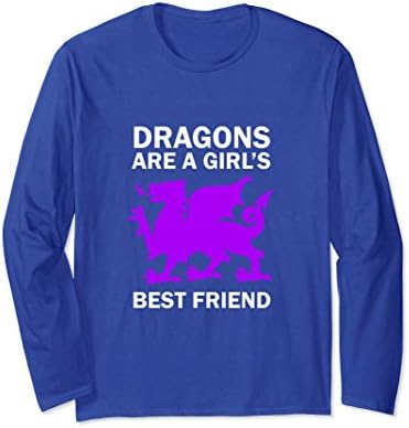 Unisex Dragons are a Girl's Best Friend Long Sleeve Women Humor 2XL Royal Blue