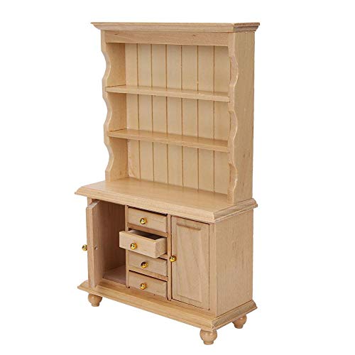 Zerodis Puppenhaus Mini Kabinett Spielzeug 1:12 Puppenhaus Zubehör Miniatur Simulation Holz DREI Schichten Kabinett… – Bild 8