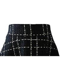 Tanning Cintura elástica de la dama a-line Mini tartán lana falda plisada