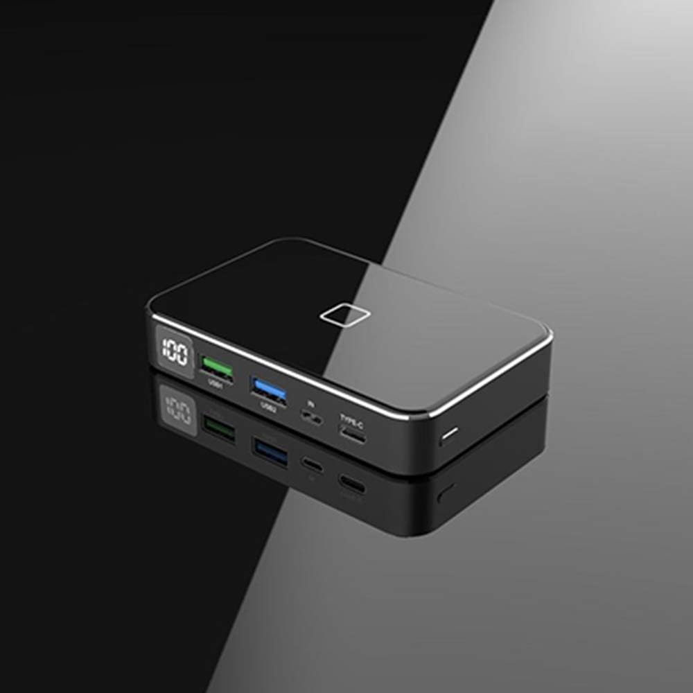 ZJH Graphene Two-Way PD 18 QC 3.0 Quick Charge 10000MAH 20000MAH LCD Wireless Power Bank with Portable 60W Mobile Phone Charger Adapter