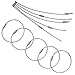 Hulless 30 pcs Stainless Steel Wire Keychains 1.5mm Cable 6.3 Inch Key Ring Loops for Hanging Luggage Tags or ID Tags.