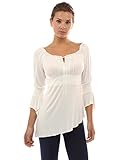 PattyBoutik Women's 3/4 Sleeve High-Low Hem Top