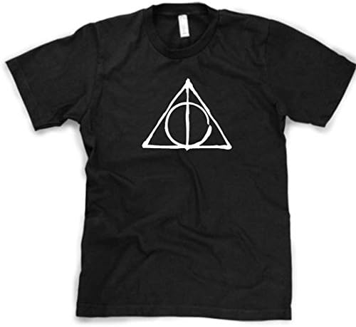 DEATHLY HALLOWS MENS SHIRT HARRY POTTER GUYS T-SHIRT (M, Black)
