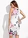 Floerns Women's Floral Print Sleeveless Sexy Bodycon Cocktail Party Round Neck Summer Dresses White Big Flower L