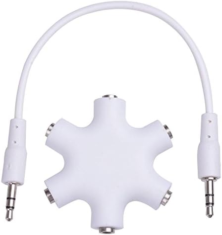 Cables Multi Headphone Splitter Adapter Converter- White 1 Piece