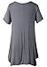 LARACE Lanmo Womens Swing Tunic Tops Loose Fit Comfy Flattering T Shirt (L, Deep Gray)