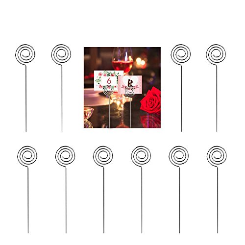Place Card Holders 50pcs Star Shape Craft Wire Card Clips Note Photo Metal Clamps Clay Decor Cake Toppers