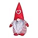 Plush Gnome - Christmas Faceless Doll Decoration - Soft Stuffed No Face Elf Toy - Swedish Xmas Seasonal Ornament - Holiday Present Gift Winter Table Centerpiece - Collectible Nordic Figurine (D Red)