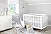 Little Love by NoJo Separates Collection Printed Chevron Crib Sheet, Grey/White, 52