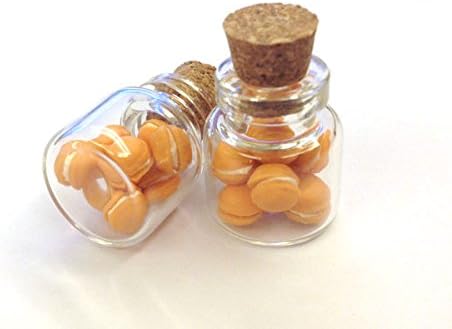 Miniature Macaron orange in the Glass Jar 1pcs