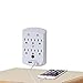 Surge Protector, Electronics Charging Station, 6 Outlet 2 USB Port Wall Adapter with Safety Indicator Lights - White - By Office Style