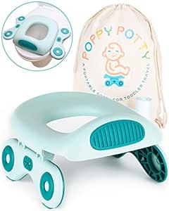 Pejoye Reducteur Wc Voyage Pliable Enfant Siege De Toilette Portable Pour Bebe Confort Materiel Pp Avec 4 Patins Antiderapants En Silicone Et 1 Sac De Transport Bleu Bebe Puericulture Apprentissage De