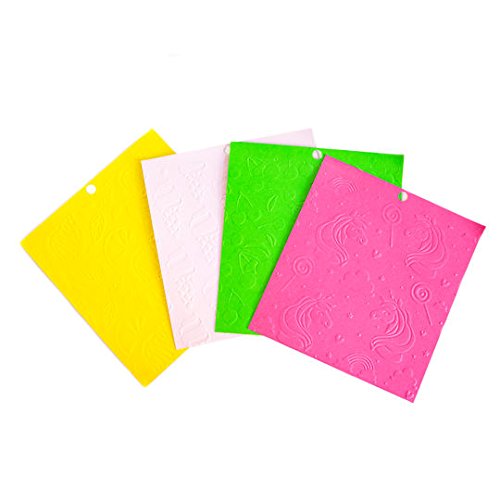 Embossed Cheeky Modern Pop Unicorn, Lemon, Cherry & Ice cream Colorful Crafting Paper Pad