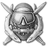 Army Badge: Special Operation Diver - regulation size, oxidized finish
