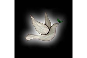 HANDMADE Stained Glass Dove of Peace Suncatcher ~ Easy to Hang!