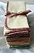 2 Ply 11x12 Inches Natural Unbleached Birdseye Paperless Towel Set of 10 Assorted Earthtone Colors