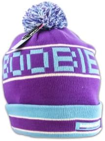 Boobies Rule Turquoise and Purple Beanie with Pom Pom