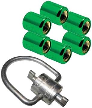 Novent R22 6-Pack with Multi-Key: (6) 1/4" R22 Green Caps & (1) Novent Multikey # 86698